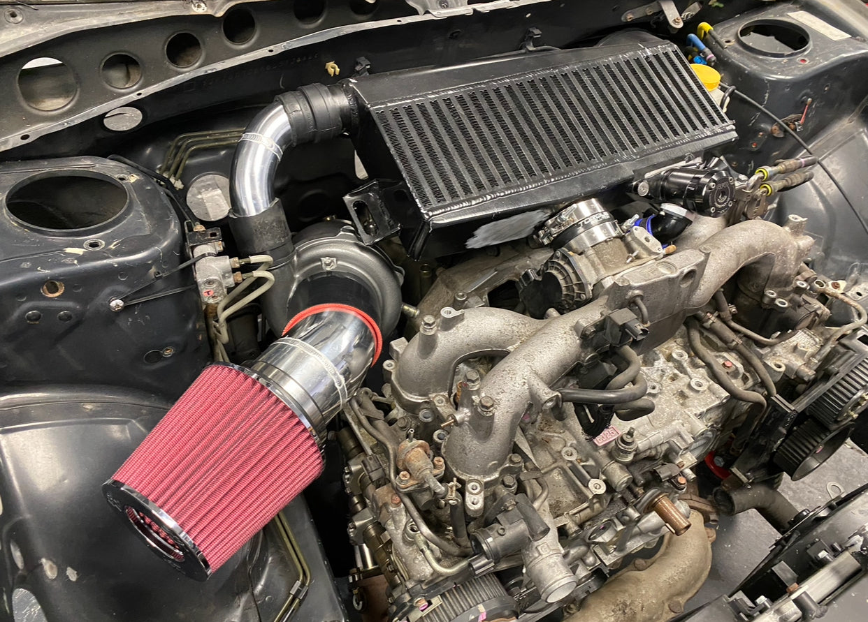 Rotated turbo top mount kit