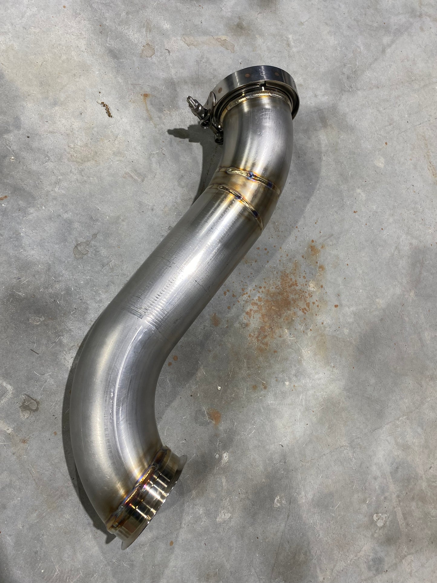 Subaru rotated turbo downpipe