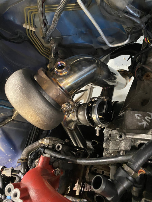 Subaru rotated turbo downpipe